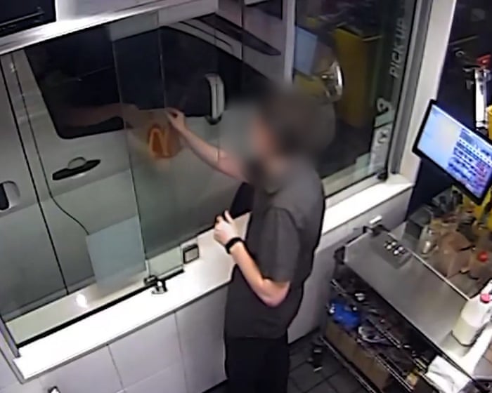 Beau Lamarre-Condon visits McDonald’s drive-thru in van allegedly used to dispose of bodies, in CCTV shown to jury…