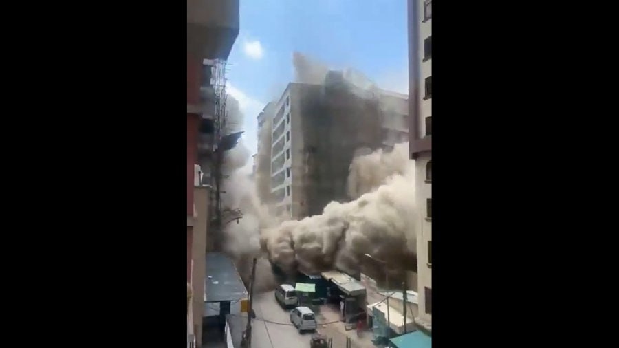 A multi-storey building collapsed mid-construction in the Kenyan capital on Friday, with many feared trapped in the…