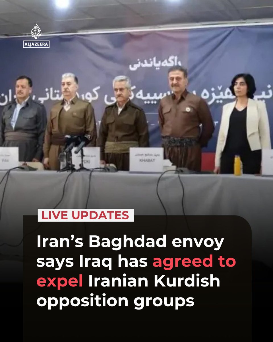 Iran’s ambassador to Iraq says the two countries have agreed to expel Iranian Kurdish opposition groups from Iraq’s…