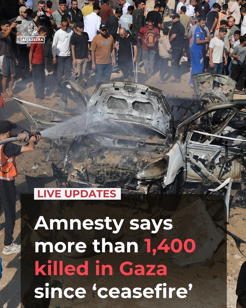 Amnesty International has said Israeli forces have killed more than 1,400 Palestinians in Gaza since the "ceasefire"…