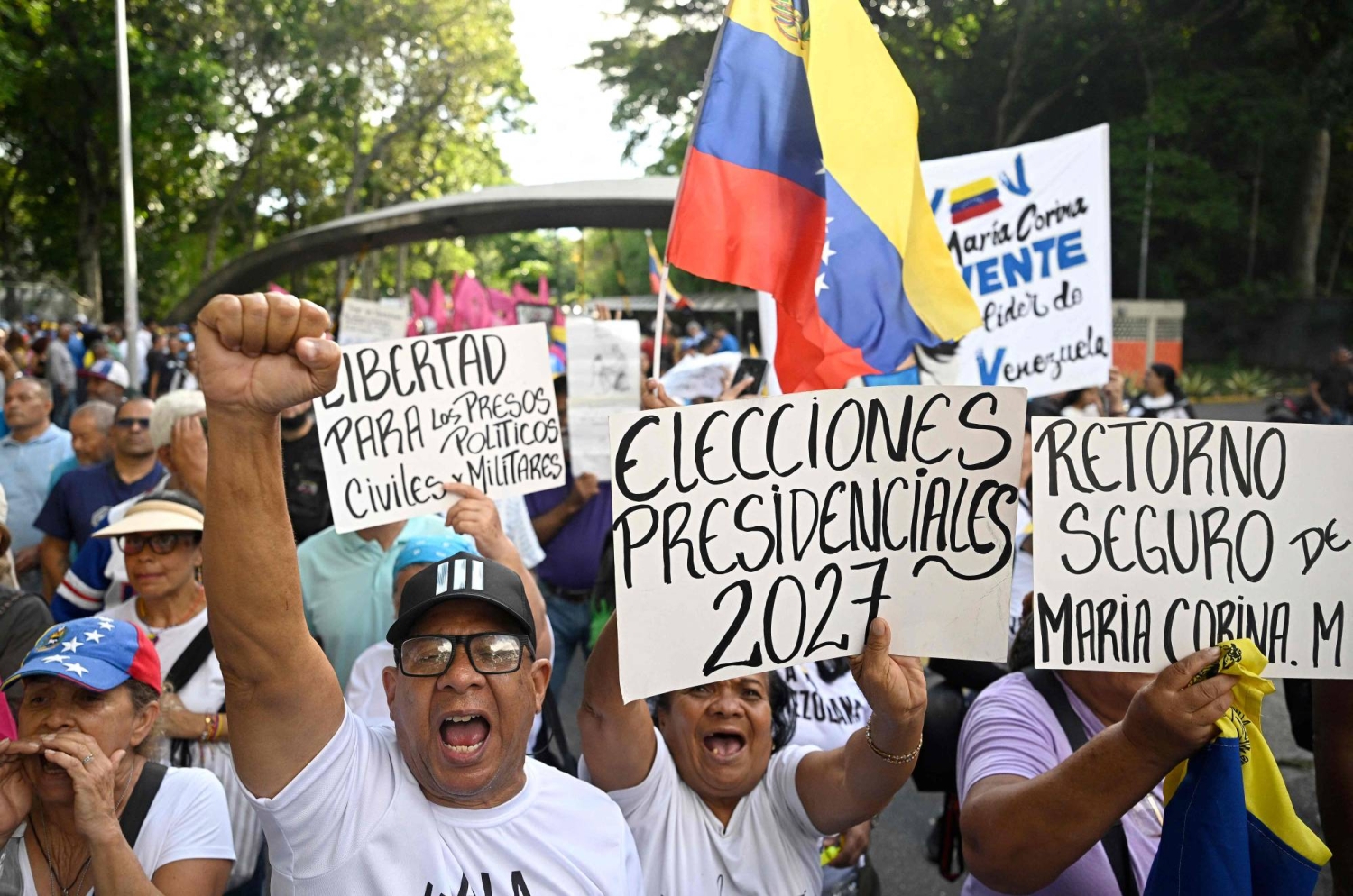 Venezuelans call for elections in first national protest in nearly two years Maria Corina Machado's proxy won the 2024…