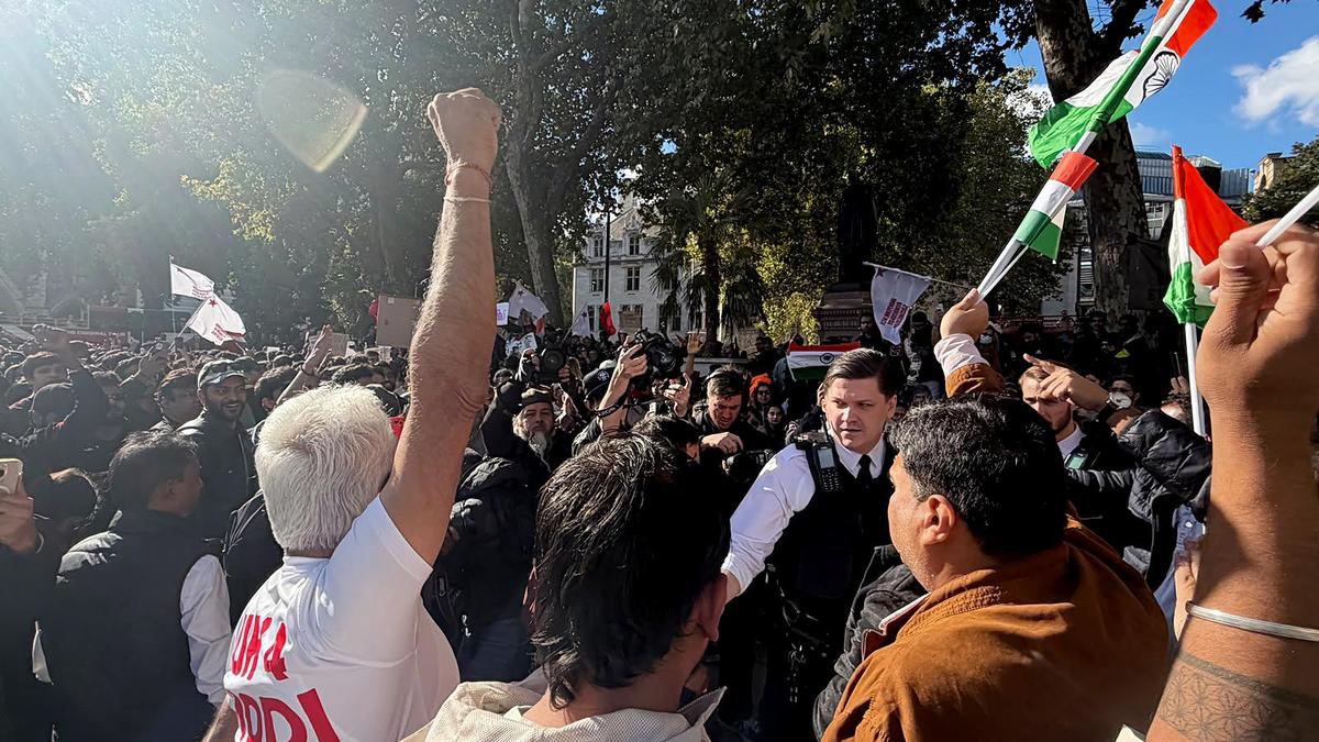 Indian student groups in London protest against CEC Gyanesh Kumar, SIR; Govt supporters hold counter-protest While the…