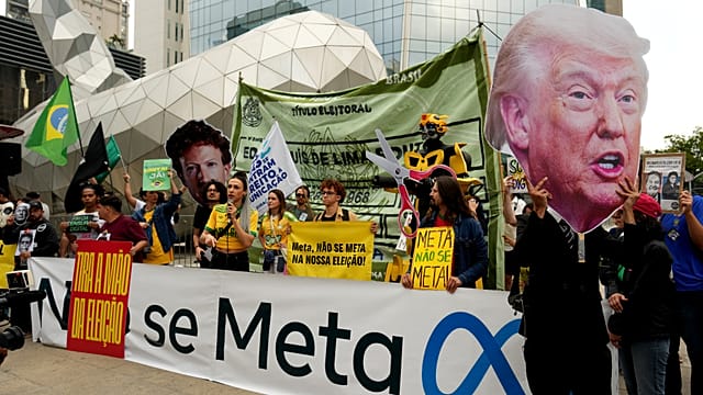 Protesters target Meta office in Brazil over alleged political bias A group protested against tech giant Meta in front…