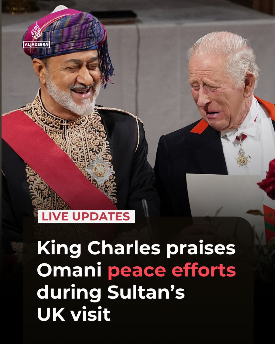 UK’s King Charles III has praised Oman’s "noble efforts" to help reopen the Strait of Hormuz during a Windsor Castle…