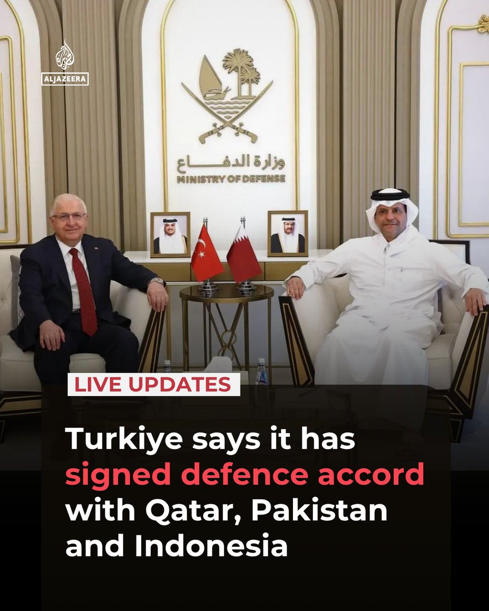 Turkiye, Qatar, Pakistan and Indonesia have signed an agreement aimed at boosting defence cooperation and…