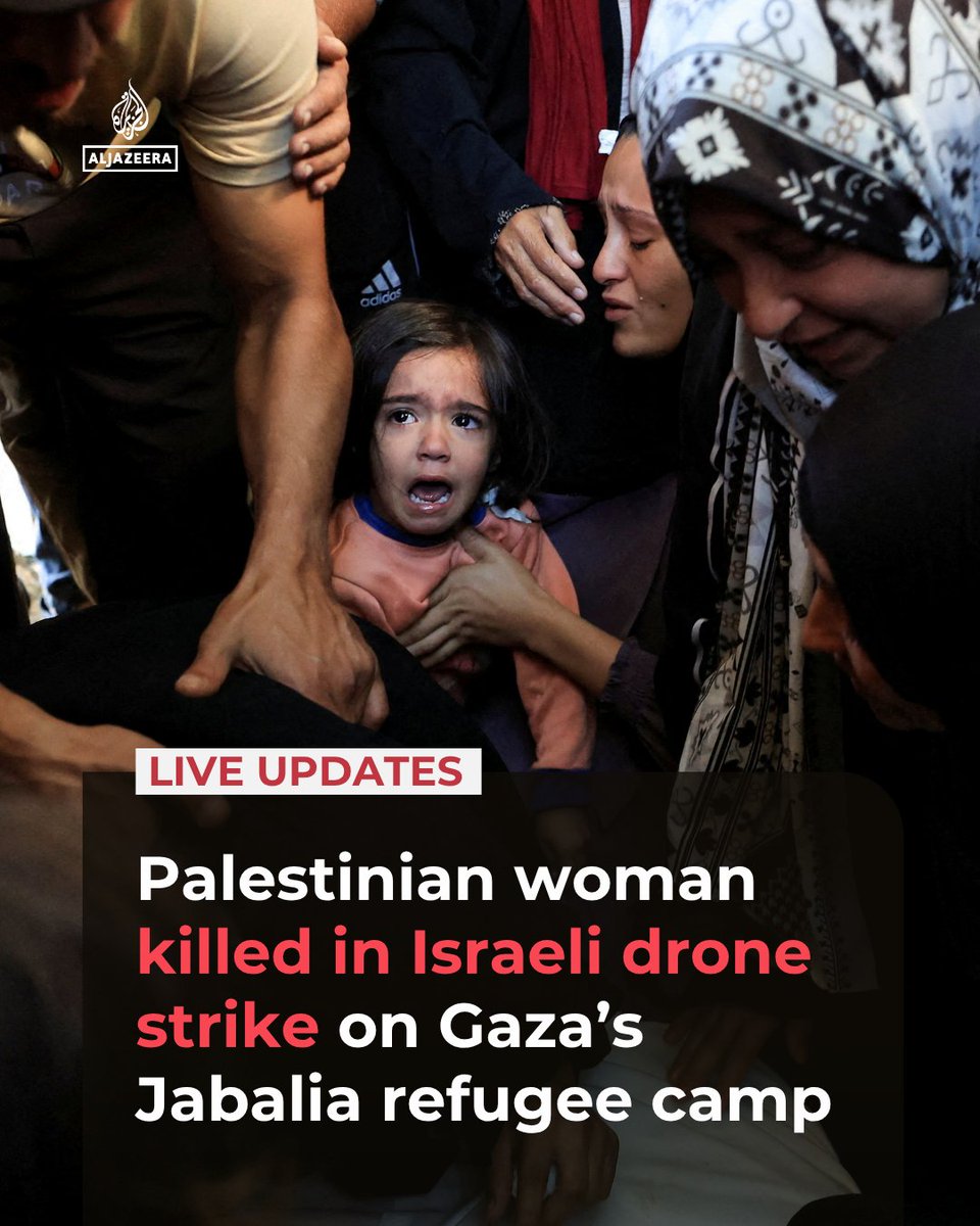 A Palestinian woman has been killed in an Israeli drone strike on the Jabalia refugee camp, in the north of the Gaza…