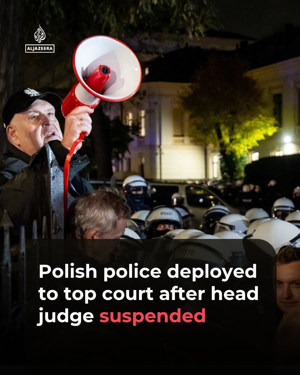 Polish president joins protest at top court after government suspends its chief