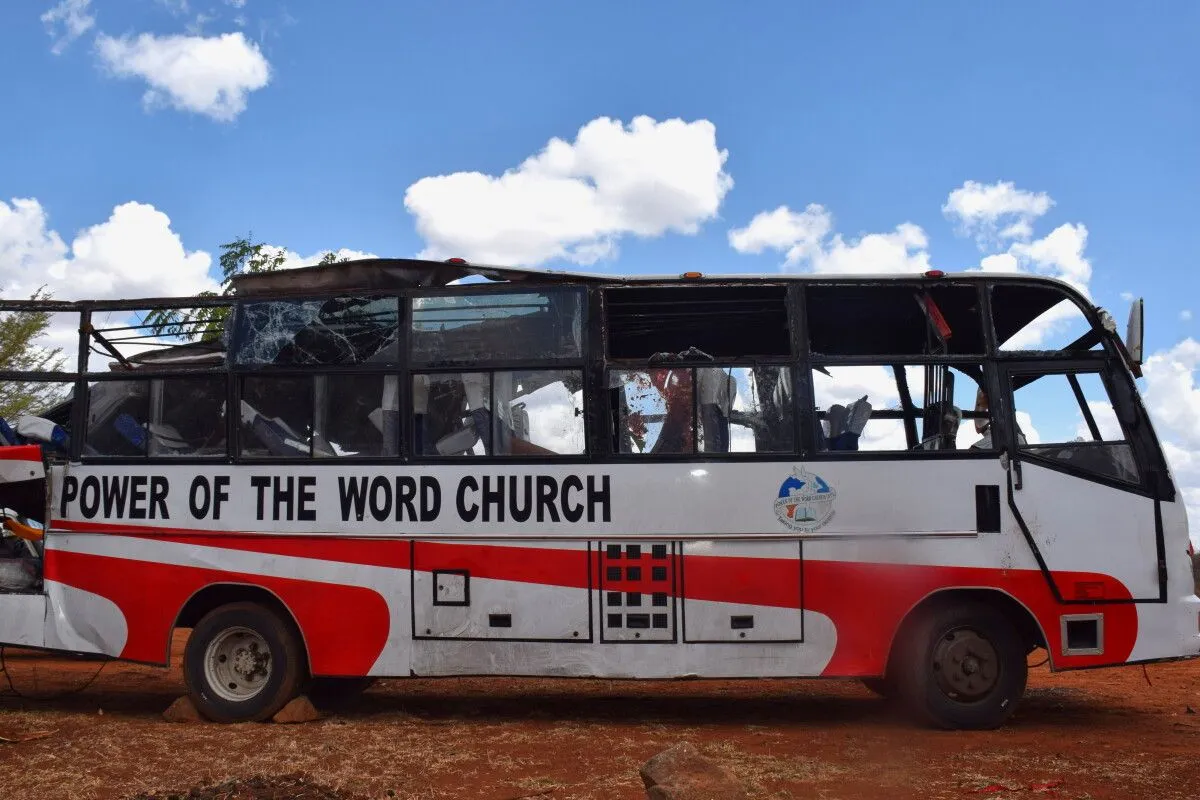 A bus collided with a truck on Kenya's main highway, killing at least 24 people. A bus collided with a truck on…