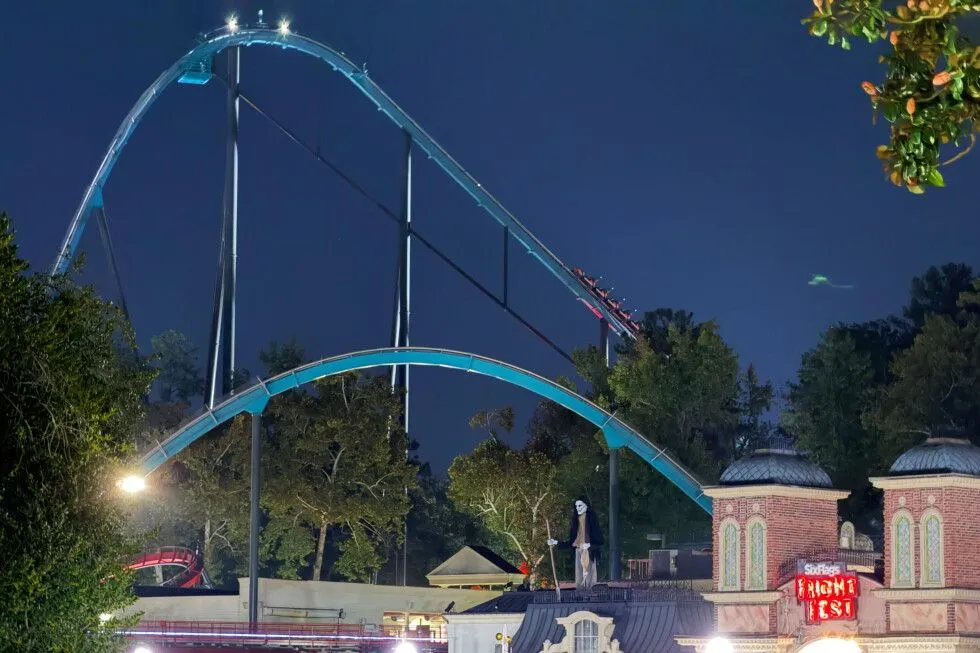 Police are investigating after a man fell to his death from a roller coaster at a Six Flags near Atlanta, watched by…