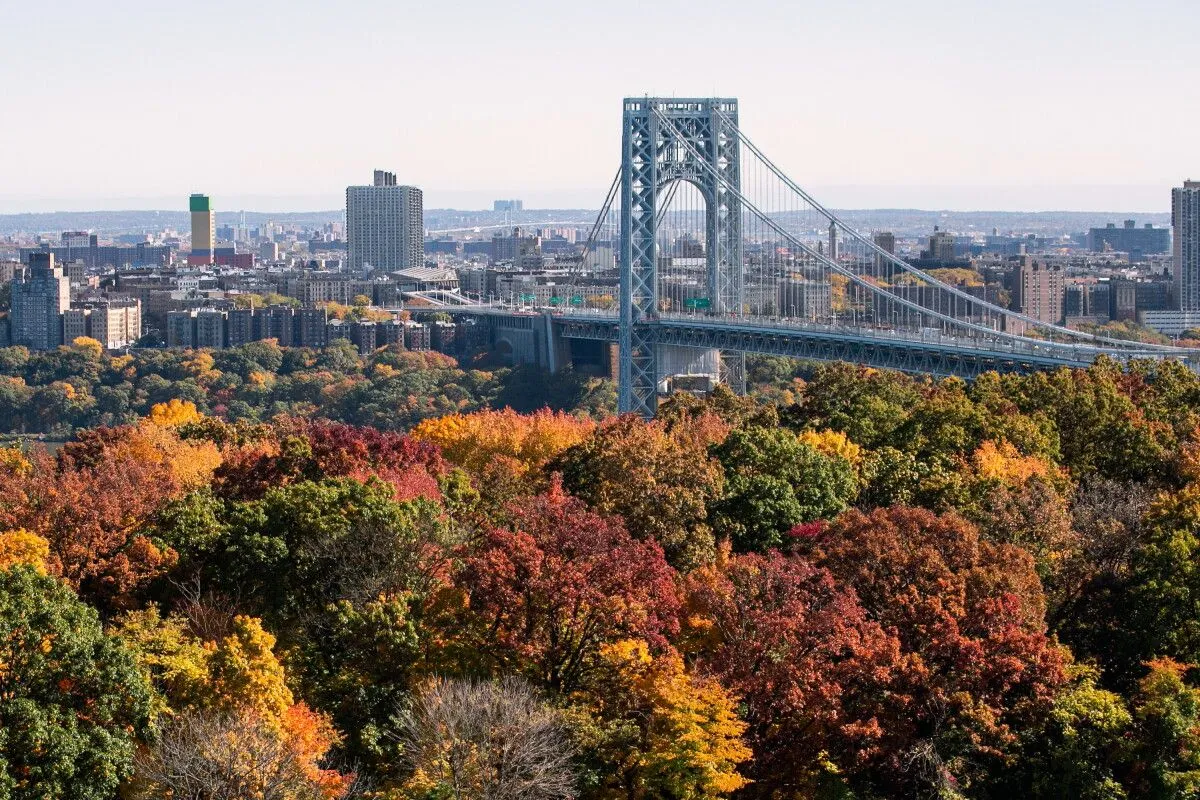 Police say a 46-year-old man was fatally shot as he drove over the George Washington Bridge. Police say a 46-year-old…