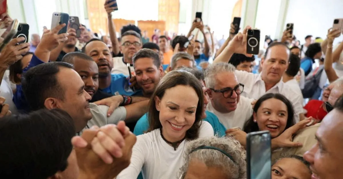 Venezuela opposition leader Maria Corina Machado returns to Venezuela Venezuelan opposition leader Maria Corina…