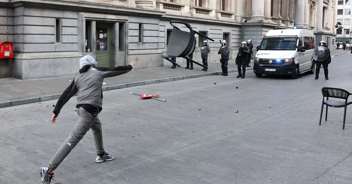 Cost-of-living protests across France turn into worst riots in years; Limoges town hall burned