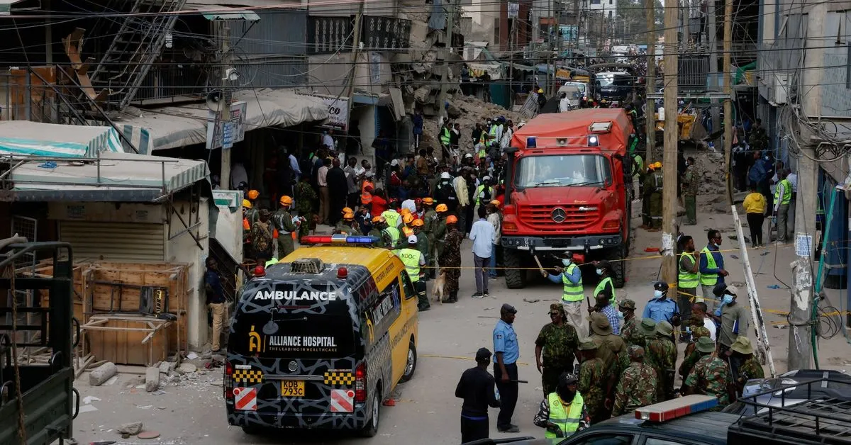 Building collapses in Kenyan capital, rescuers on the scene A 12-storey building under construction in ​Kenya's…