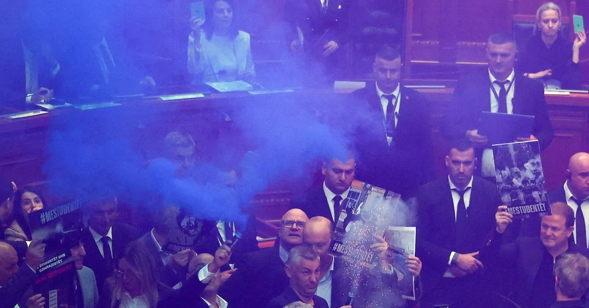 Albania opposition disrupts parliament session after violent street protests Opposition lawmakers in Albania disrupted…