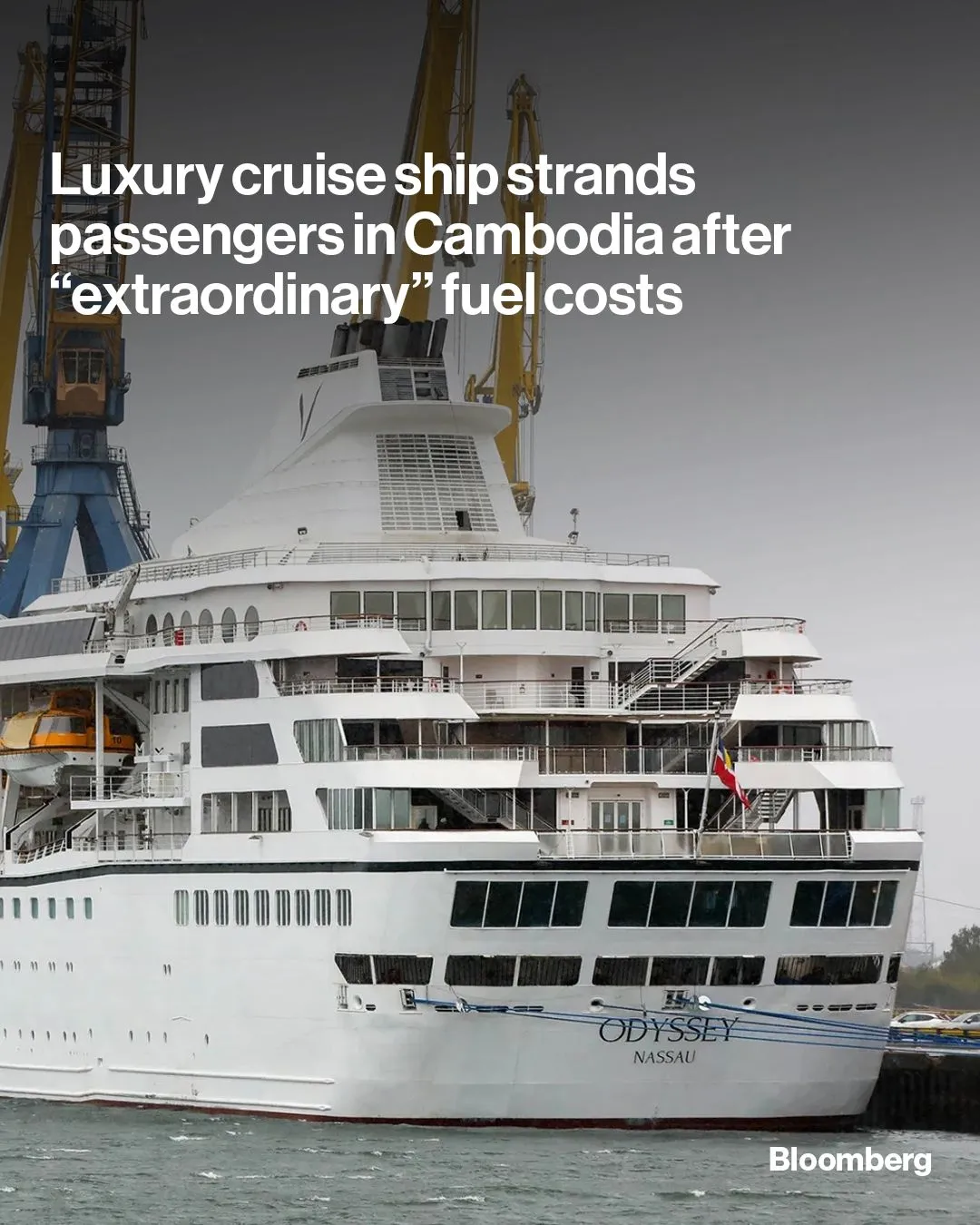 Passengers on a luxury ship touring the world were told their unexpected final stop was Cambodia after the cruise…