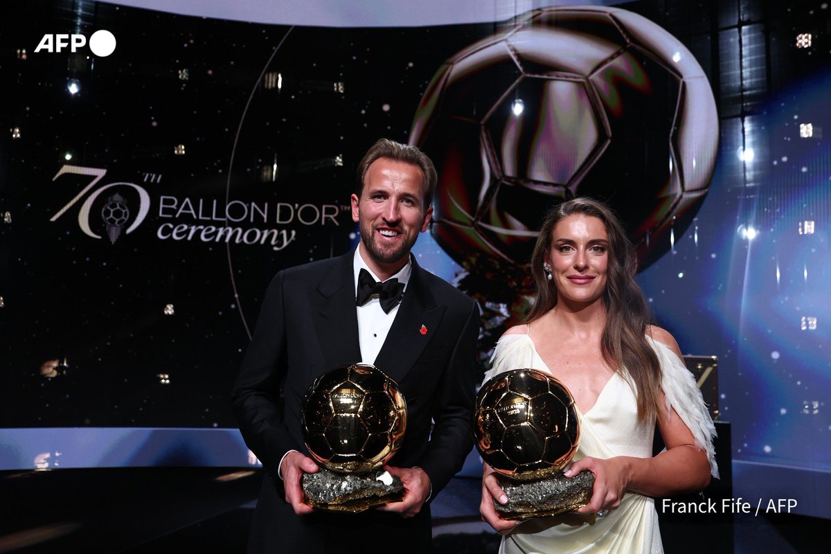 Harry Kane won the Ballon d'Or, England's first winner in 25 years; Alexia Putellas took the women's prize for a third t