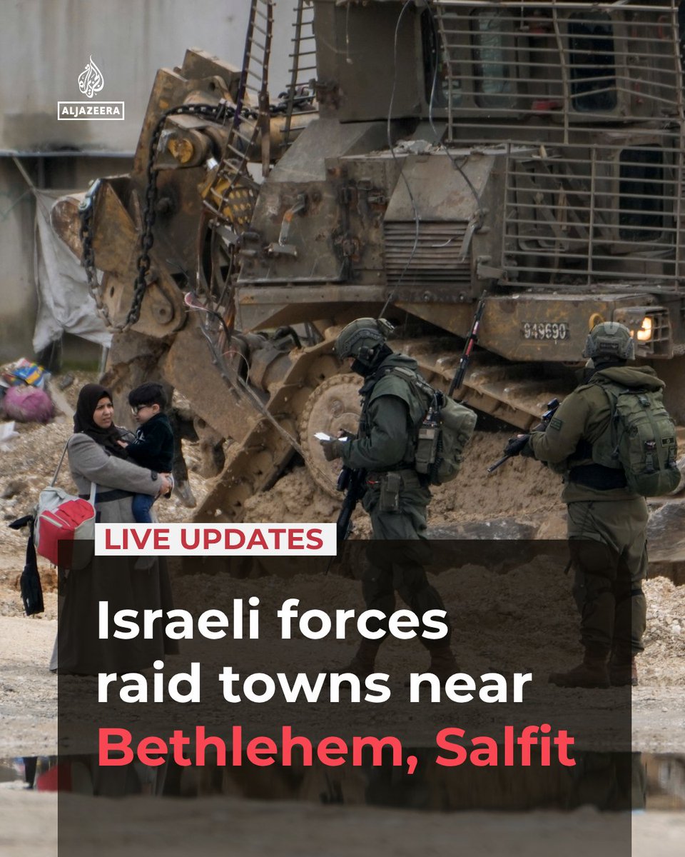 Israeli forces have raided towns near Bethlehem and Salfit, in addition to Hebron, in the occupied West Bank,…