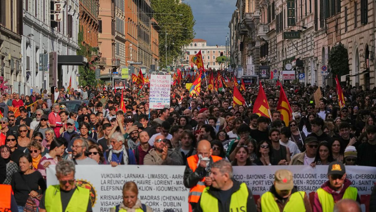 Thousands of students, workers protest in Italy under heavy security Marches were held in dozens of cities up and down…