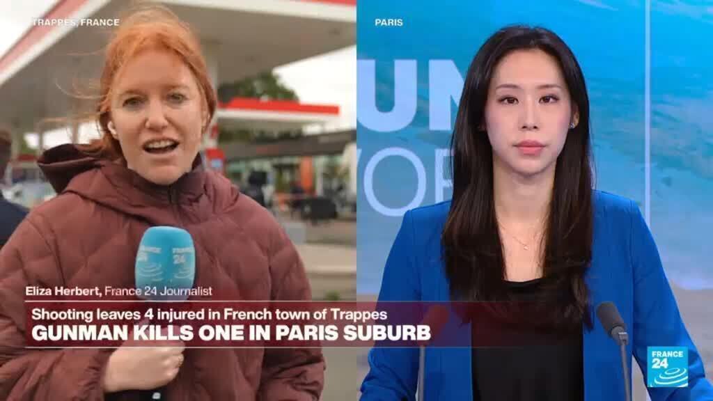 France: Gunman kills one and wounds four in town outside Paris Eliza Herbert has more.
