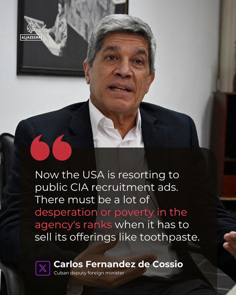 Cuban Deputy FM Carlos Fernandez de Cossio has mocked the US over its “public recruitment for the CIA", after US…