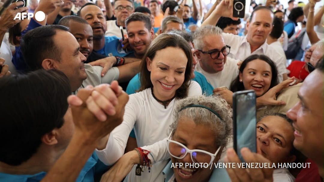Venezuelan opposition leader and Nobel Peace Prize winner Maria Corina Machado returns to her home country after…